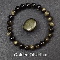 Natūralaus auksinio obsidiano akmens karoliukų apyrankė vyrams ir moterims, auksinės šviesos, vaivorykštės obsidiano, neapdoroto akmens, apvalaus karoliuko, natūralios energijos papuošalas 6mm&19.5cm