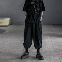 Streetwear Harem kelnės vyriškos plačios sportinės kelnės su kišenėmis didelio dydžio plačių klešnių kasdienės vyriškos kelnės L juoda
