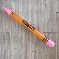 High Quality PVC Inflatable Pencil Jumbo Lightweight Neon Crayon Party Gift Cute Back to School Party 105CM oranžinė