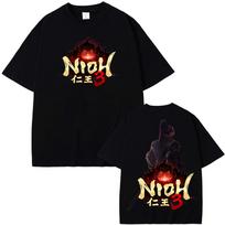 Nioh 3 Game T-Shirt Classic Game Graphic Printing Tops Short Sleeve Round Neck Cute Tshirt Soft Tops - Men's Summer Cotton Gr... S įvairiaspalvis