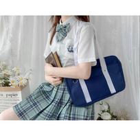 New Japanese large JK uniform bag commuter bag Oxford cloth versatile campus student bag shoulder messenger handbag gray