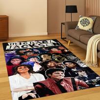 MJ Michael Jackson King of Pop Star Carpet Rug for Bedroom Living Room Sofa Doormat Home Decor,Kid Game Area Rug Non-slip gift 40x60cm brown
