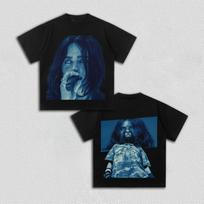 Billie Eilish Y2k Graphics 100%cotton Unisex Shirt 2026 New O-neck Short Sleeve Men's Women's Fashion Hip-hop T-shirt Fan Gifts S įvairiaspalvis