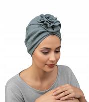 Klasyczny Turban Z Różą Mussa 022 Muślin Bawełniany Komfort I Styl