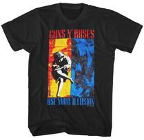 26 Guns N Roses 1991 Lose Your Illusion Combo T Shirt Mens Licensed Rock Tee Black Unisex T-Shirt S įvairiaspalvis