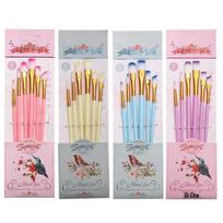 Nylon Bristle Paintbrush Set for Students: 24-Piece Set for Watercolor, Acrylic & Gouache Four Set Combination white