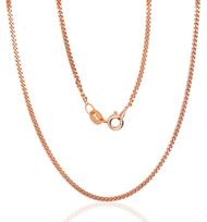 Sidabrinė Cartier grandinėlė 2 mm su deimantiniu šlifavimu, 55 cm – padengta raudonuoju auksu (925)