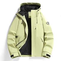 Women's Dopamine Hooded Waterproof Thin Shell Jacket - Windproof, Single Layer for Outdoor and Mountaineering Use X-Large beige