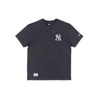 New Era MLB New York Yankees Vintage Embroidered Casual Short Sleeve T-Shirt Unisex Tops Black 13774270 S