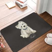 Mielas Vakarų Škotijos baltasis terjeras Šuo Priekinės Durų Kilimėlis Neslystantis Lauko Sugeriantis Westie Šuniukas Durų Kilimėlis Sodo Įėjimo Kilimas Kilimas 40X60CM