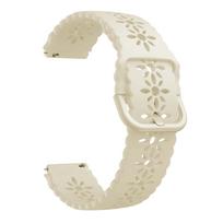 18mm Silicone Women Strap For Garmin Forerunner 265S 255S/Venu 3S 2S/Vivoactive 4S 3S Watchband Accessories Belt Bracelet correa 18mm Universal smėlis