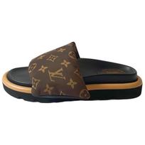 LOUIS VUITTON Žieminiai šlepetės Moteriški Juodi Rudi 1A98GT 38 brown
