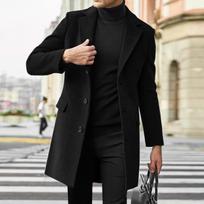 Casual Business Jackets Man Warm Coat Outerwear Streetwear Men British Overcoat Jacket Winter Elegant Long Coat Man Windbreaker S juoda