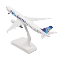 Žaisliniai lėktuvai 20cm Air Egypt B777 Airways Airlines Metalinis mastelinis lėktuvas Kolekcinis lėktuvas Boeing 777 Lėktuvas Vaikų žaislai Suvenyras mėlyna/balta