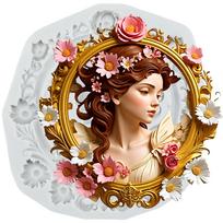 European Goddess Relief Silicone Molds Goddess Avatar Fondant Mold Cake Decorating Tools Cupcake Topper Chocolate Candy Craft Gum Paste Polymer Clay pilka spalva