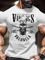 New Men's Fitness T-Shirt Fierce Gym Sports Short-Sleeved Top Quick-Dry Round Neck T-Shirt Fitness Competition Training Clothes XXS