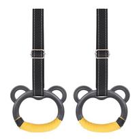 1pair Gym Rings With Adjustable Strap Buckles Indoor Fitness Gymnastics Rings Fitness Equipment for Homes Gym Training 1