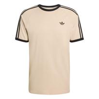 Adidas Originals dryžuoti trumpomis rankovėmis marškinėliai su apvalia apykakle vyrams viršutiniai drabužiai KE7964 XS beige