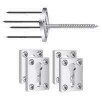 SHGO-Handrail Installation Hardware Work Wood Newel Post Fastener 4 Sets For Stairs, Tile, Concrete, Finished Floors sidabras