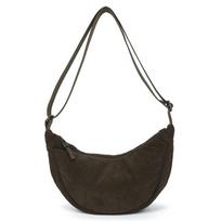 U-Style Corduroy Crossbody Dumpling Bag: Single Shoulder Bag for Outings, 2023 Autumn/Winter Collection pilkšvai balta