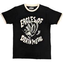 Eagles of Death Metal Unisex Ringer T-Shirt: Eagle Ringer (Large) M white