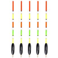 FTK 5 vnt. meškerės plūdas: Žvejojimo akmenimis plūdurė, Balsa mediena, Didelis plūdrumas, Storas kotelis, Akį traukiantis varinis galiukas 2.0+1.0g yellow