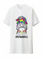 Free Mom Hugs T Shirt Pride Ally LGBTQ Month Wounisex's Jersey  Vintage Washed Soft Comfortable Homme Designer Clothes Breathable S įvairiaspalvis