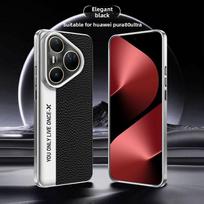 For Huawei Pura 80 Ultra Case Luxury litchi Leather Camera Protective Back Cover Case For Huawei Pura 80 70 Pro Plus Phone Shell Huawei Pura 80 juoda