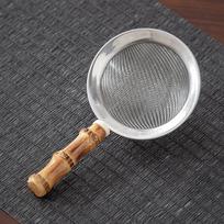 Portable Stainless Steel Tee Sifter Very Fine Mesh Bamboo Handle Tea Strainer Rust-Proof Easy To Clean Food Sifters For Kitchen A1
