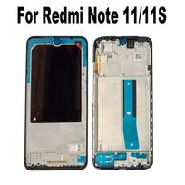 6.43  For Xiaomi Redmi Note 11 11s Front Bezel Housing Back Mid Plate Lcd Supporting Holder Middle Frame Note 11 Global beige