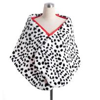 Juoda ir balta raganos apsiaustas su dėmėtu šunimi leopardų rašto skara Cruella skara perukas cosplay kostiumai anime cosplay gray