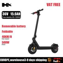 HX X9 Galingas elektrinis paspirtukas suaugusiems 500W 36V 15.6AH Nuimamas akumuliatorius Escooter Diskiniai stabdžiai Elektrinis paspirtukas juoda