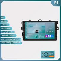 Ossuret 8G 128G 2 Din Android Auto Car Radio Multimedia Player For Toyota Corolla E140/150 2007 - 2011 Navigation GPS Head Unit Intelligent Carplay P1 4Core 1G 32G black