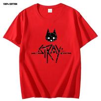 Žaidimas „Klaidžiojanti katė“ T-shirt Moteriški drabužiai 100% medvilnė Vyriški Unisex Laisvalaikio Moteriški Harajuku Marškiniai Streetwear Trumpomis rankovėmis T-shirt Žaidimo marškinėliai S