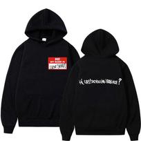 Sveiki, mano vardas Eminem Slim Shady Madingi gobtuvai Vintažiniai gobtuvai Vyrams Moterims Per didelis Fleece Megztinis Gatvės stilius S black