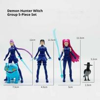 5/8/12 vnt./rinkinys Kpop Demonas Medžiotojas Figūrėlės Modelis Žaislas PVC Animacinis Žaidimų Aksesuarai Stalo Kolekcija Figūrėlės Modelis Žaislas Vaikui blue