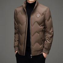 Winter New Men's Short Stand-up Collar Light Down Jacket Casual Down Jacket 3XL black
