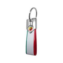 [Quattroerre] ABARTH Italija Aksesuaras Raktų pakabukas Raktų laikiklis Pagaminta Italijoje (Nauja itališka spalva), anglies/balta white