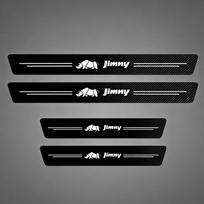 1/4/5Pcs Car Door Sill Scuff Plate Decor Carbon Fiber Stickers For Suzuki Jimny Swift Ignis Alto SX4 Splash Baleno Vitara Kaiser 4Pcs Car Door