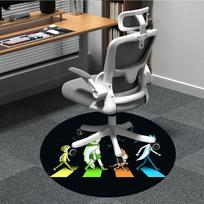 1 vnt. Rick and Morty biuro apvalus kilimėlis, neslystantis, minkštas ir patvarus biuro kilimėlis interjero dekoravimui, puikiai tinka biurui, graži dekoracija 80cm gray