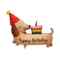 Šunų Balionai Ypač Dideli Pripučiami Gimtadienio Šventės Uodegos Dachshund Balionas Dienos Dekoracijoms Žaidimui Viduje Lauke beige