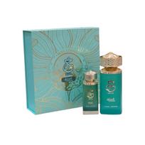 Set Paris Corner: Khair Pistachio Eau De Parfum Unisex, 100 ml + Khair Pistachio Deodorant Spray For Women, 200 ml