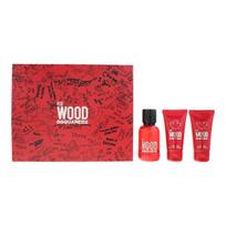 Set Dsquared 2: Red Wood Eau De Toilette For Women, 50 ml + Red Wood Shower Gel & Shampoo 2-In-1, 50 ml + Red Wood Body Lotion, 50 ml