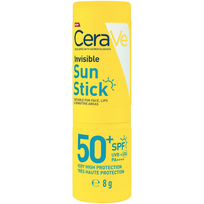 CeraVe Invisible Sun Stick SPF 50+ apsauginis pieštukas nuo saulės, 8 g