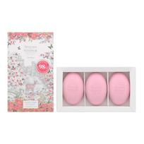 Set Trio Woods Of Windsor True Rose Moisturizing Massage Soap Bar Palm Oil, 3 vnt., 60 g