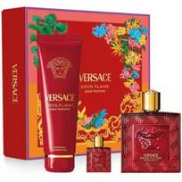 Versace Eros Flame rinkinys vyrams (EDP, 100 ml + EDP, 5 ml +  dušo želė,150 ml)