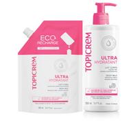 Set Topicrem: Ultra Hydratant Body Milk Refillable, 500 ml + Ultra Hydratant Body Milk Refill, 500 ml