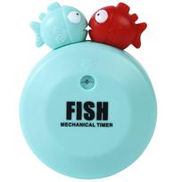 Rotating Cute Time Manager Bubble Fish Timer Mechanical Reminder Timer blue