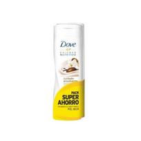 Dove Essential Milk Body Nutrition Vanilla Dry Skin kūno pienelis, 2 x 400 ml