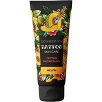 Cosmepick Tattoo Shower Gel Melon dušo želė tatuiruotai odai, melionų kvapo, 200 ml